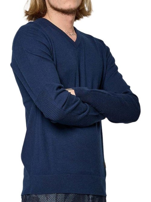 Camisola de malha kaporal vilym para homem azul-marinho - Kiabi Camisola de malha kaporal vilym para homem azul-marinho - Kiabi