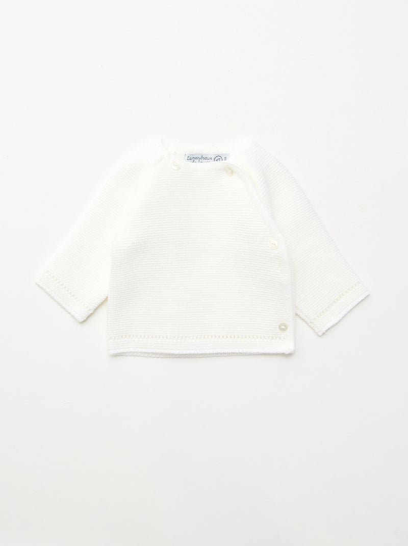 Camisola de malha 'La manufacture de Layette' Branco - Kiabi