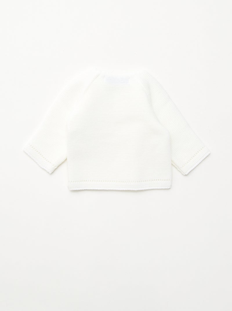 Camisola de malha 'La manufacture de Layette' Branco - Kiabi
