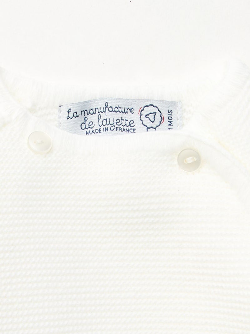 Camisola de malha 'La manufacture de Layette' Branco - Kiabi