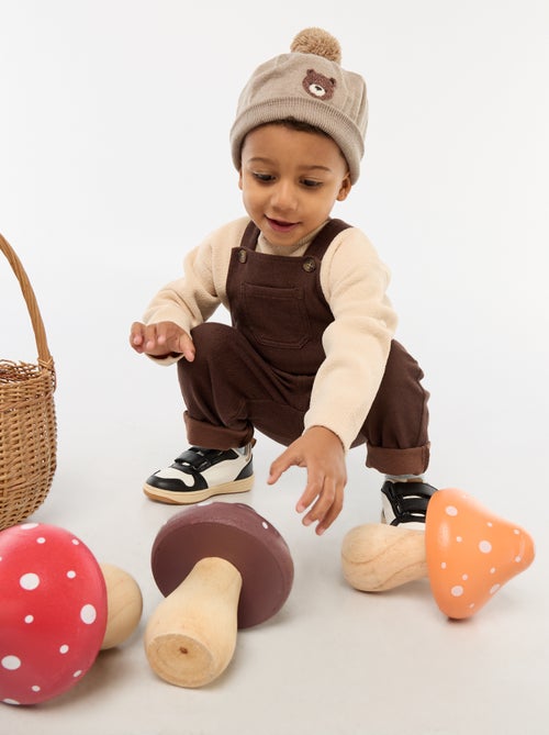 Camisola de malha lisa com gola redonda - Kiabi