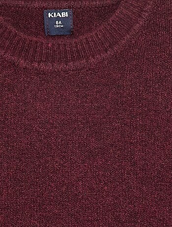 Camisola de malha lisa com gola redonda