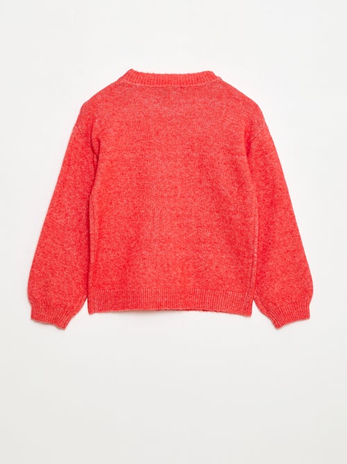 Camisola de malha lisa com gola redonda - Kiabi