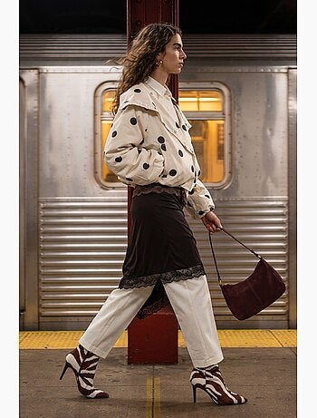 Camisola de malha lisa feminina com gola redonda hiccup