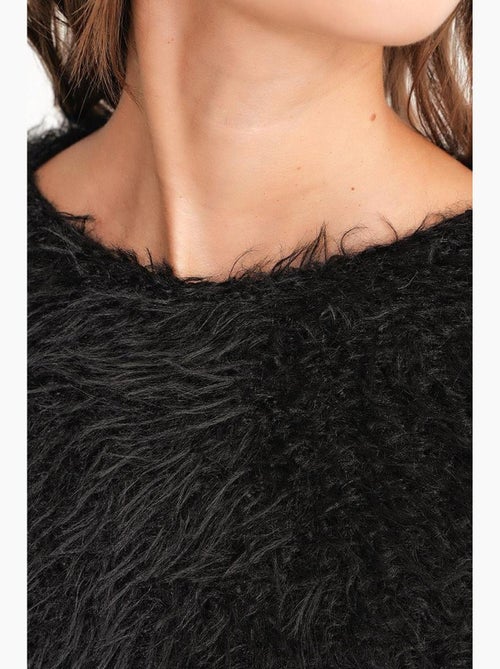 Camisola de malha macia com textura e efeito peluche mixray - Kiabi