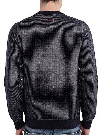 Camisola de malha masculina teddy smith milan azul-marinho