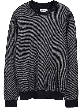 Camisola de malha masculina teddy smith milan azul-marinho
