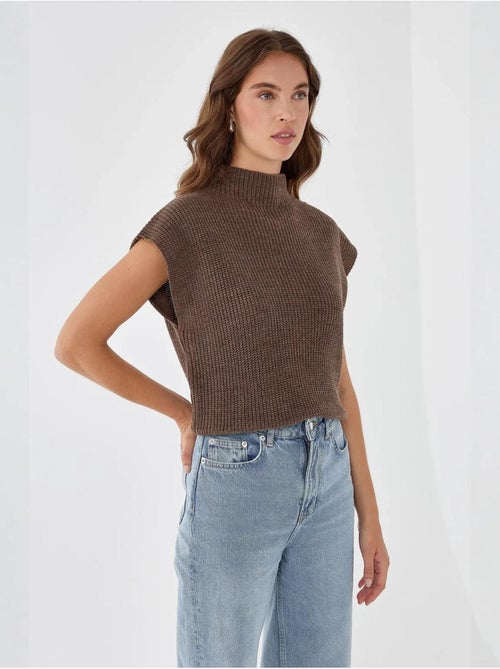 Camisola de malha meia gola alta - Kiabi Camisola de malha meia gola alta - Kiabi