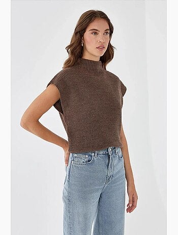 Camisola de malha meia gola alta hiccup