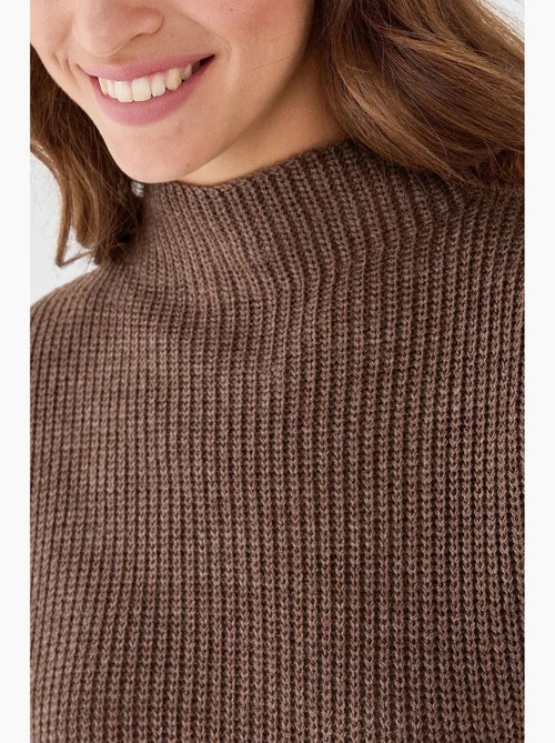 Camisola de malha meia gola alta hiccup - Kiabi Camisola de malha meia gola alta hiccup - Kiabi
