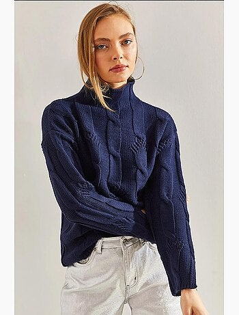 Camisola de malha meia gola alta lucci