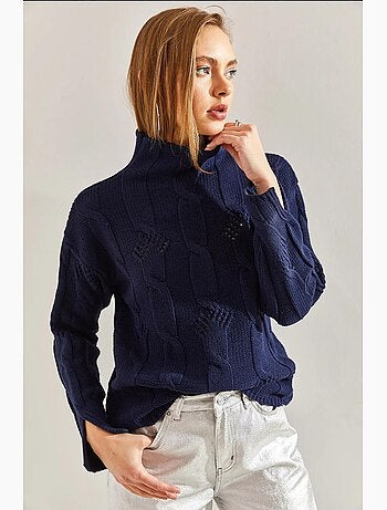 Camisola de malha meia gola alta lucci
