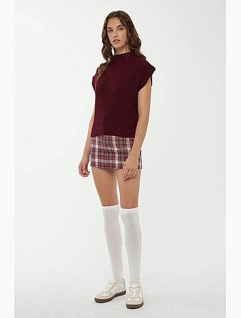 Camisola de malha meia gola alta
