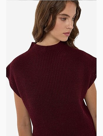 Camisola de malha meia gola alta