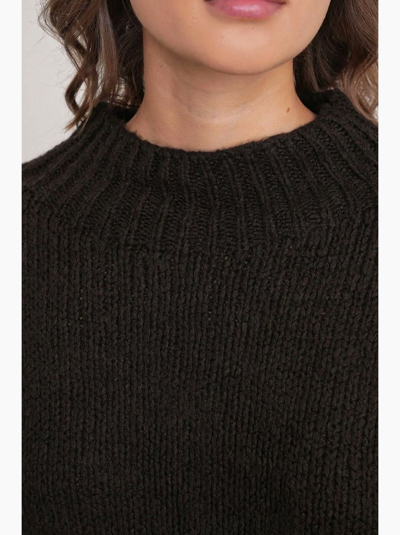 Camisola de malha mulher mixray Castanho-escuro - Kiabi