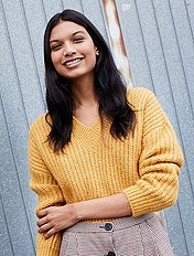 Camisola de malha nacarada