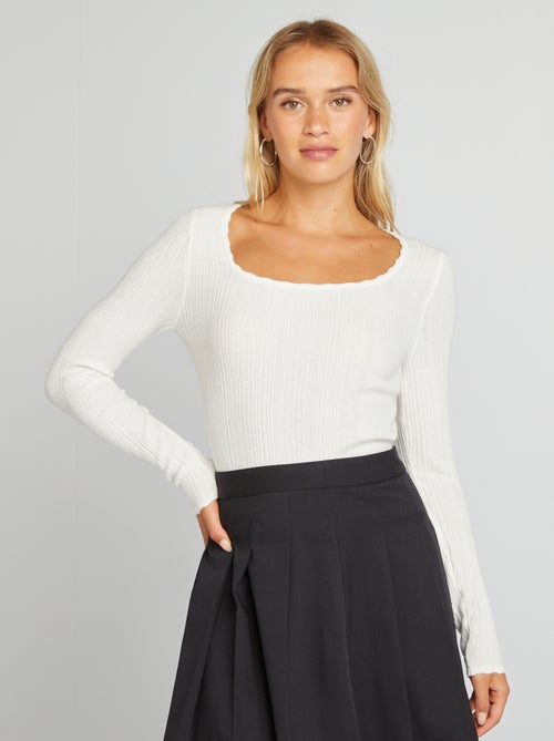 Camisola de malha nervurada - Kiabi