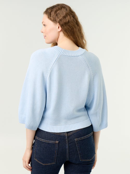 Camisola de malha oversize com cavas descaídas - Kiabi