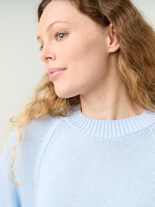 Camisola de malha oversize com cavas descaídas - Kiabi