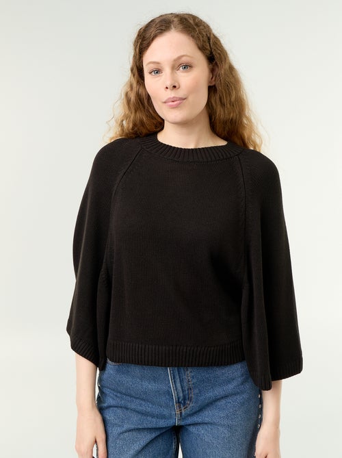 Camisola de malha oversize com cavas descaídas - Kiabi