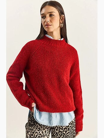 Camisola de malha oversized com decote redondo lucci