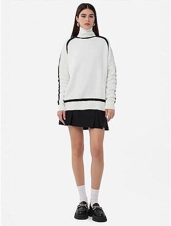 Camisola de malha oversized com detalhe contrastante hiccup