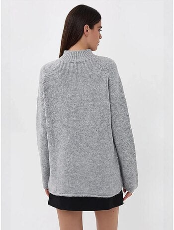 Camisola de malha oversized com gola alta hiccup