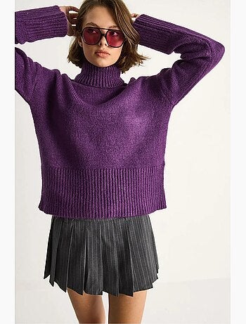 Camisola de malha oversized com gola alta lucci