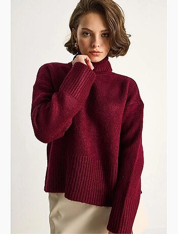 Camisola de malha oversized com gola alta lucci