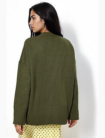 Camisola de malha oversized com gola redonda hiccup