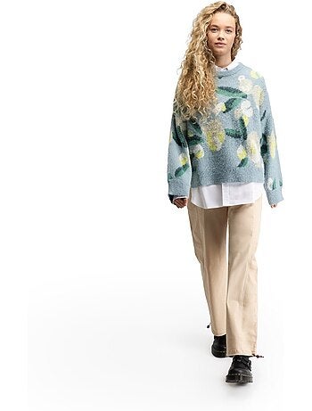 Camisola de malha oversized para mulher