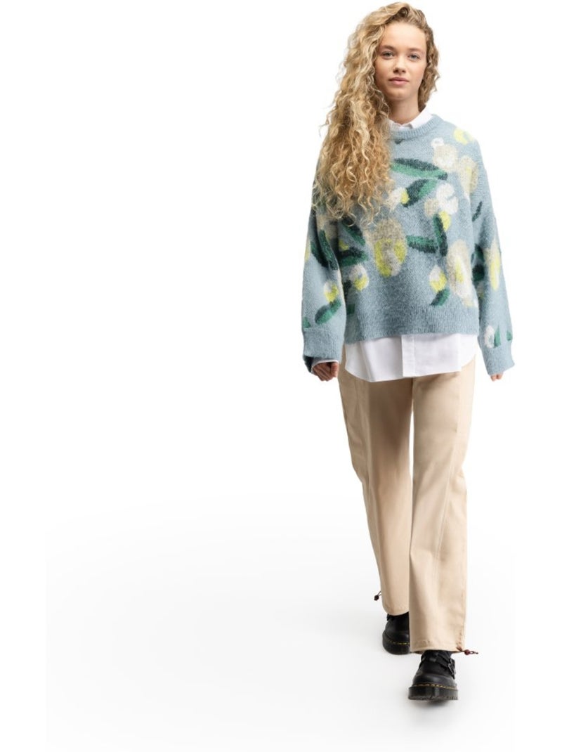 Camisola de malha oversized para mulher Azul - Kiabi