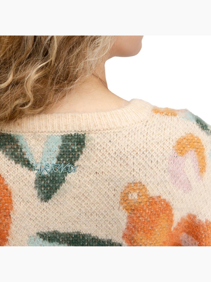 Camisola de malha oversized para mulher Bege - Kiabi