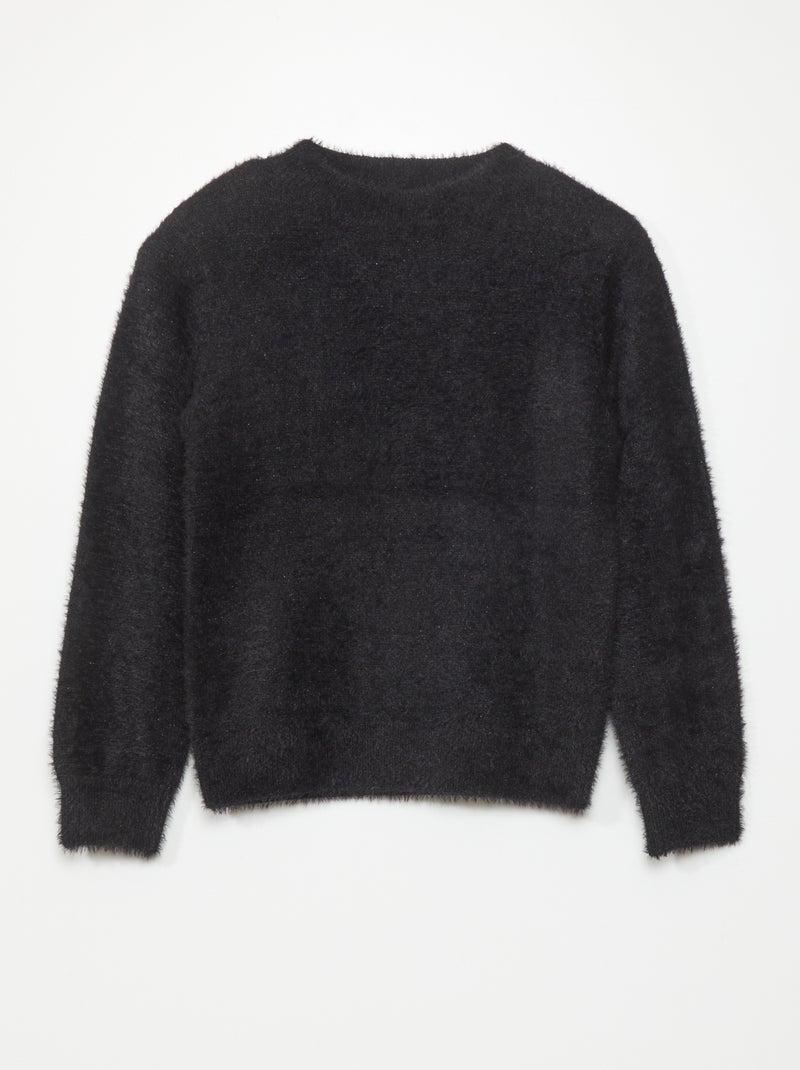 Camisola de malha peluche PRETO - Kiabi