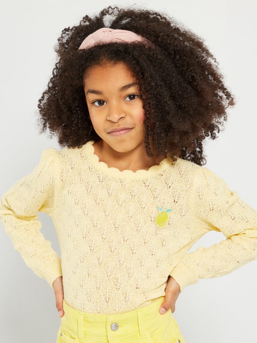 Camisola de malha pointelle - Kiabi