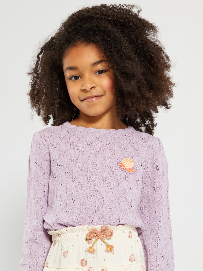 Camisola de malha pointelle VIOLETA - Kiabi