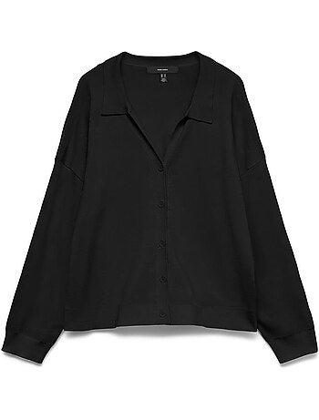 Camisola de Malha Riscas Cru/Preto Vero Moda Silla para Mulher