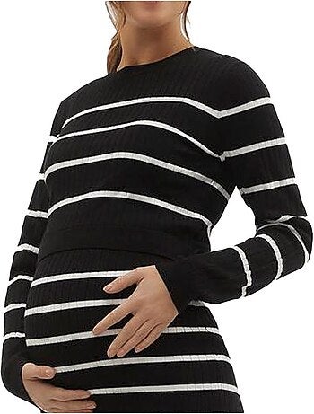 Camisola de Malha Preta para Grávida Mamalicious Newsiv