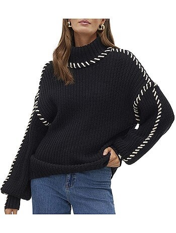 Camisola de Malha Preta Vero Moda Cream para Mulher