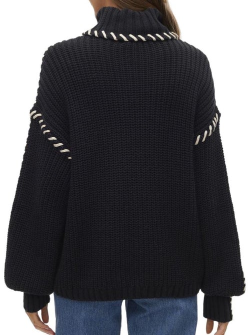 Camisola de Malha Preta Vero Moda Cream para Mulher - Kiabi