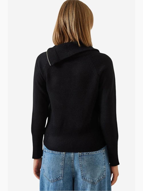 Camisola de malha raglan com fecho lucci - Kiabi
