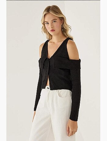 Camisola de malha recortada hiccup