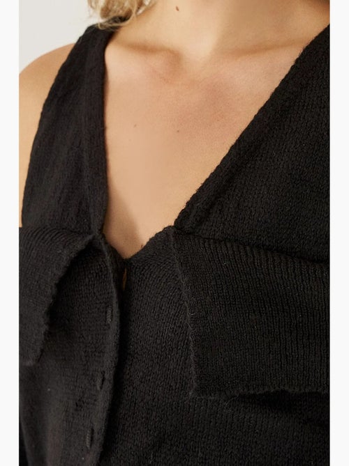 Camisola de malha recortada hiccup - Kiabi Camisola de malha recortada hiccup - Kiabi