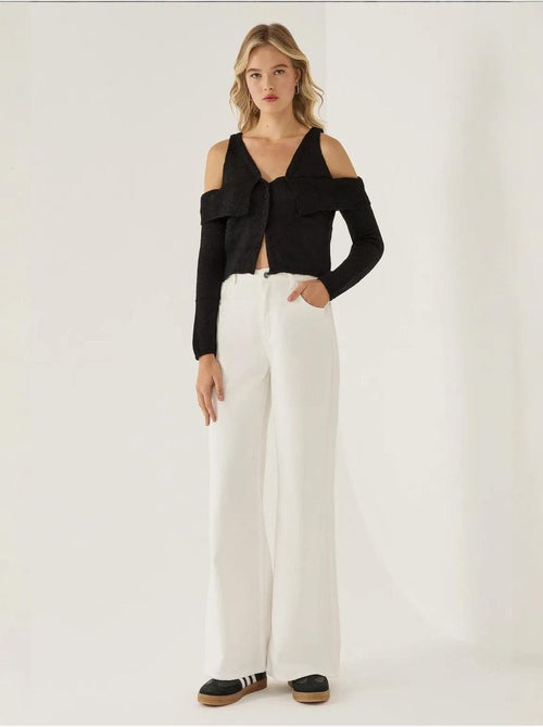 Camisola de malha recortada - Kiabi Camisola de malha recortada - Kiabi