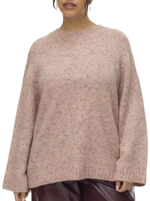 Camisola de Malha Rosa para Mulher Vero Moda Curve Cingrid - Kiabi