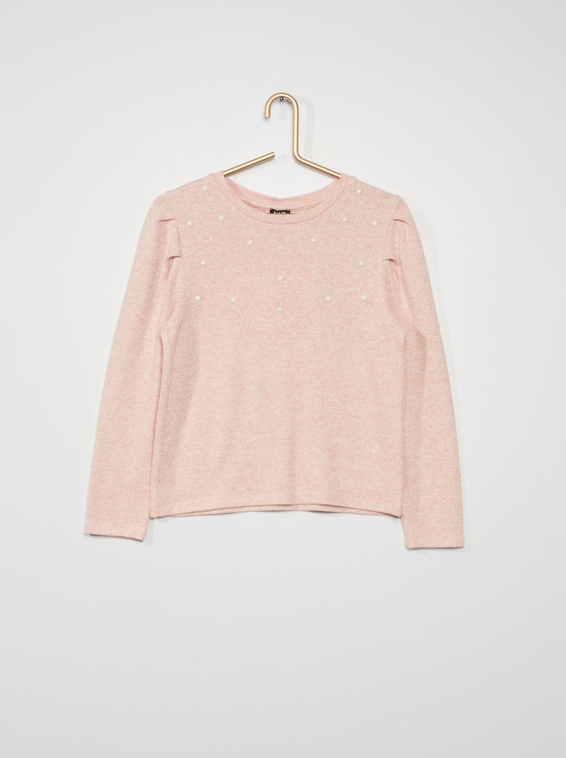 Camisola de malha rosa - Kiabi