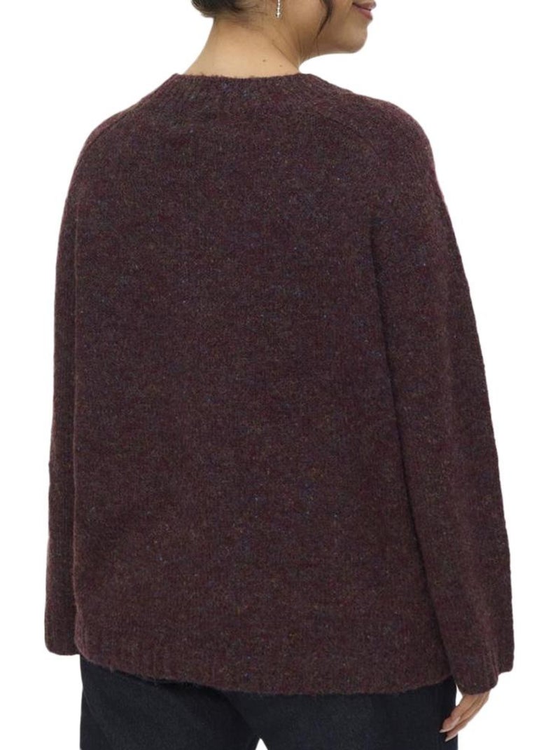 Camisola de Malha Roxa Vero Moda Ingrid para Mulher Roxo ameixa - Kiabi