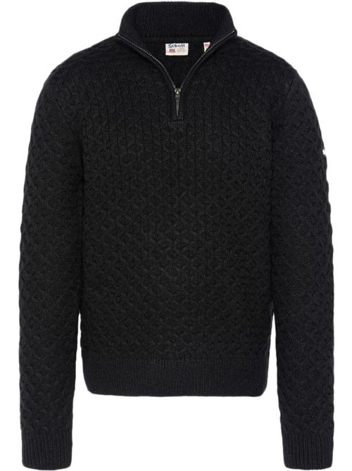 Camisola de malha schott de homem com fecho 1/4 - Kiabi