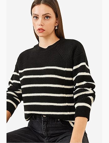 Camisola de malha selanik às riscas lucci