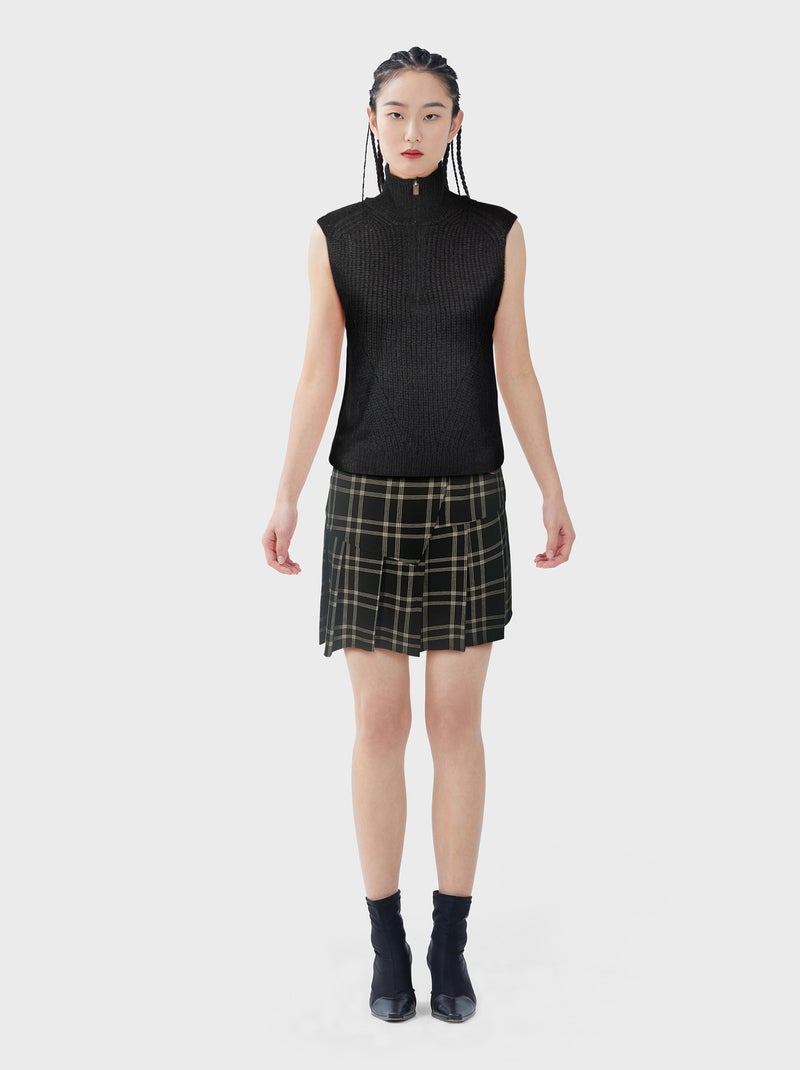 Camisola de malha sem mangas Preto - Kiabi